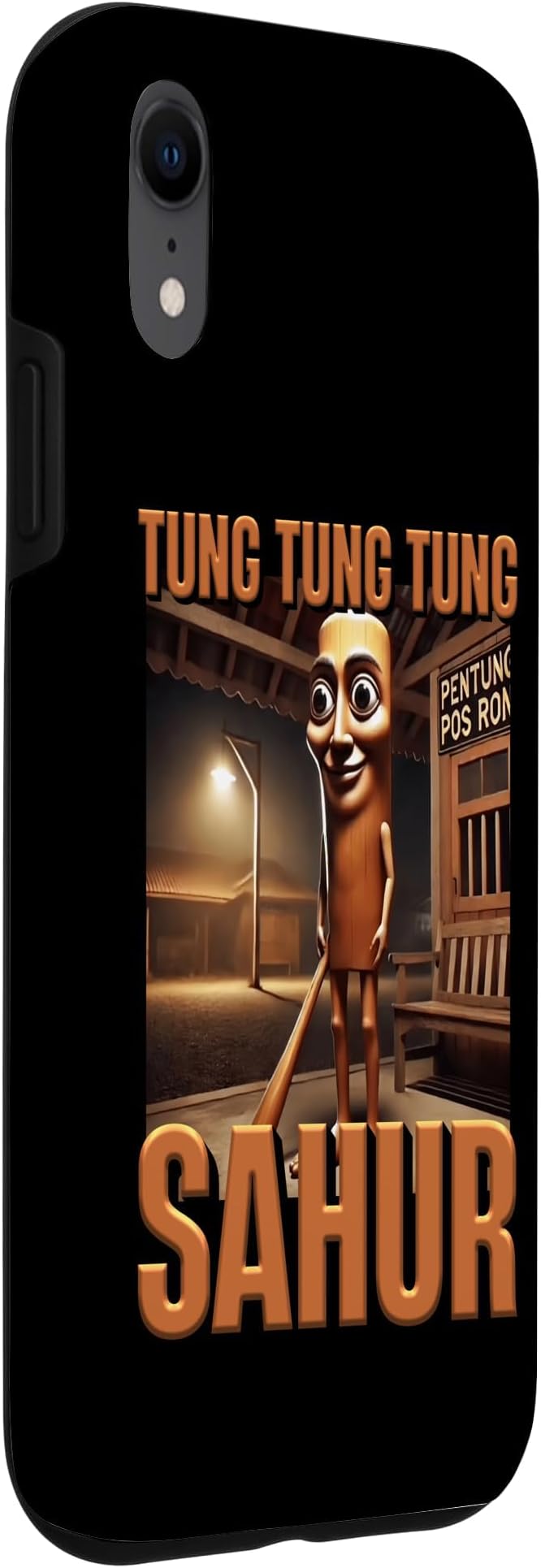 Internet Hilarious Meme AI Character Tung Tung Tung Sahur Case for iPhone XR