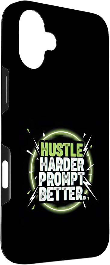 Hustle Harder Prompt Better AI Artificial Intelligence Case for iPhone 16 Plus