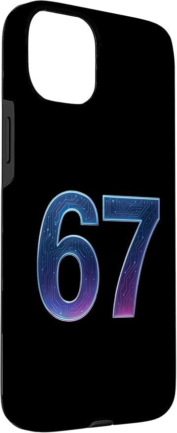 67 Meme Ai Quantum Number 67th Six Seven Tech Digital Future Case for iPhone 15 Plus