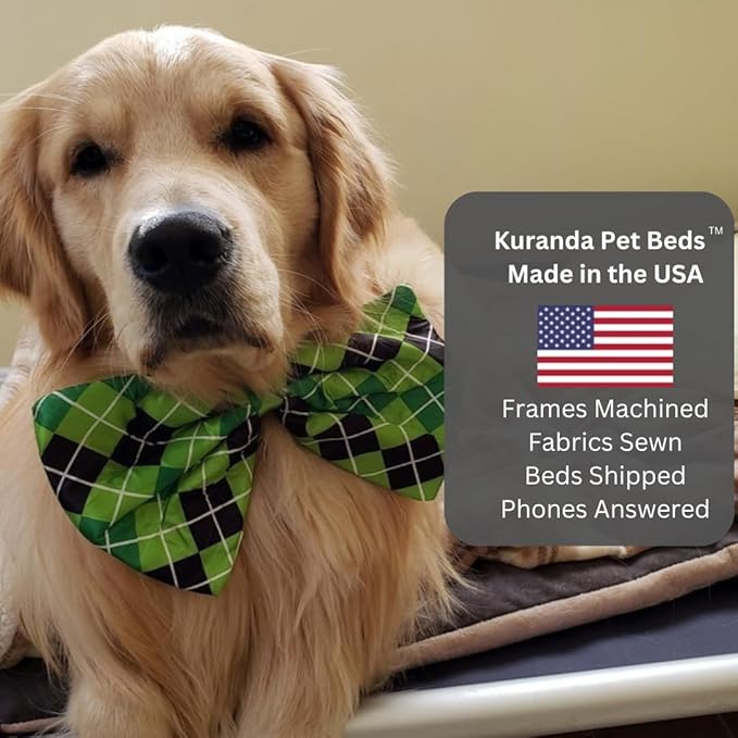 Kuranda Chewproof Elevated Pet Bed - Silver Aluminum - 25" x 18" - Sunsure Textilene - Birch