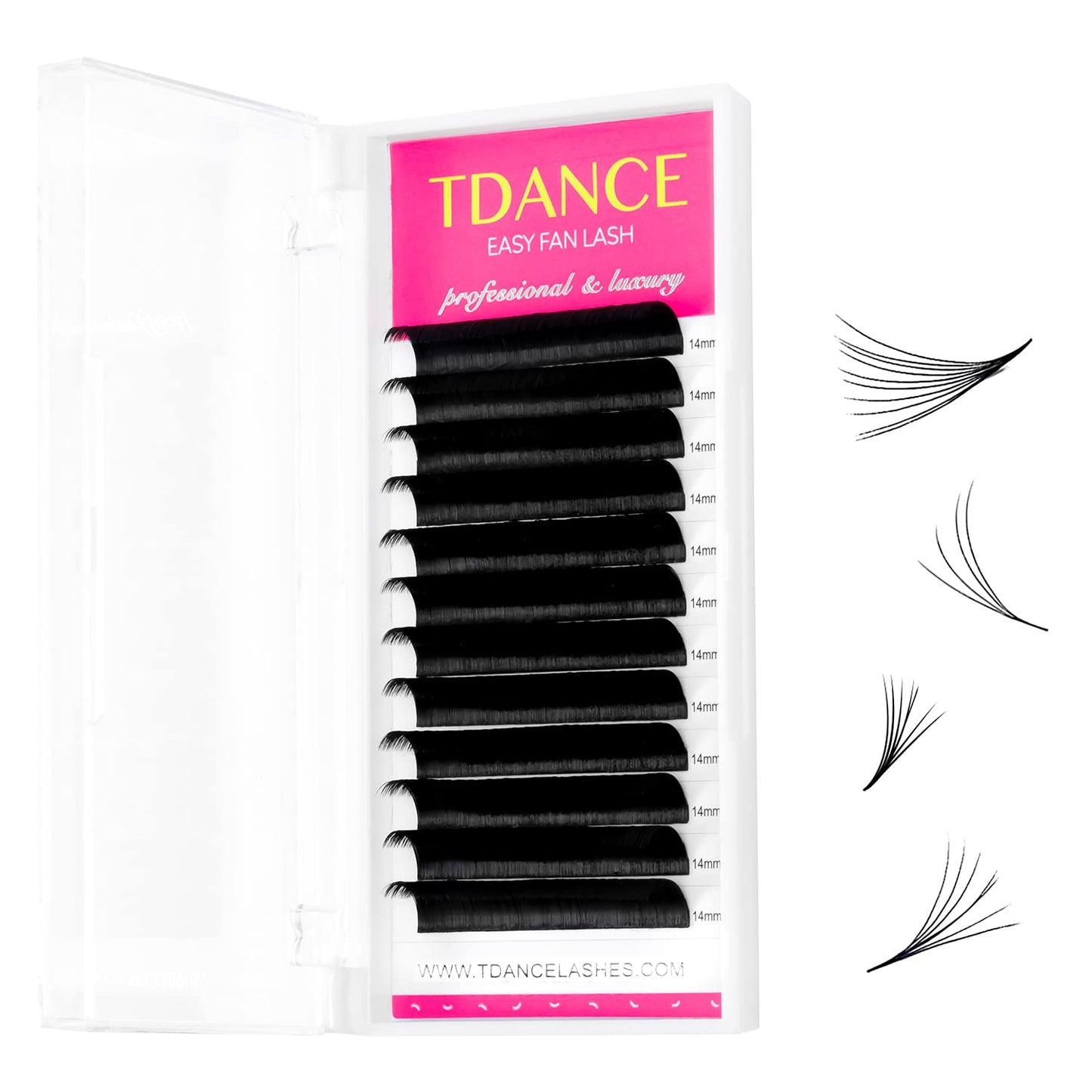 Tdance Eyelash Extension Supplies Rapid Blooming Volume Eyelash Extensions Thickness 0.07 C Curl 9Mm Easy Fan Volume Lashes Self