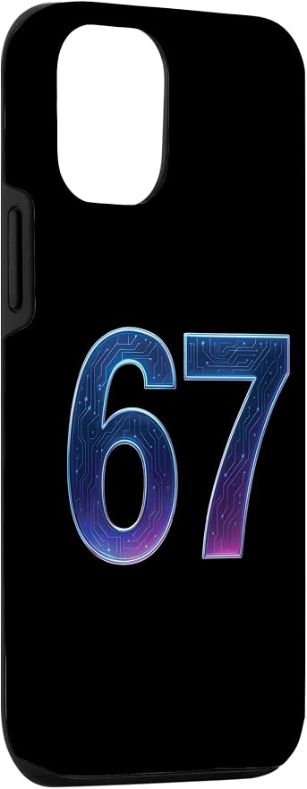 67 Meme Ai Quantum Number 67th Six Seven Tech Digital Future Case for iPhone 12/12 Pro