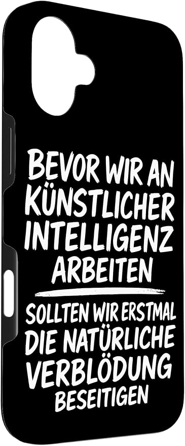 Fix Stupidity First ��� AI Can Wait Case for iPhone 16 Plus
