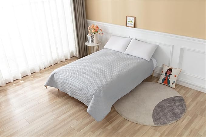 GIBZ Waterproof Dog Bed Cover Anti Slip Pet Furniture Protector Washable Blanket Large Soft Quilted Mat, Brown, 75x180cm