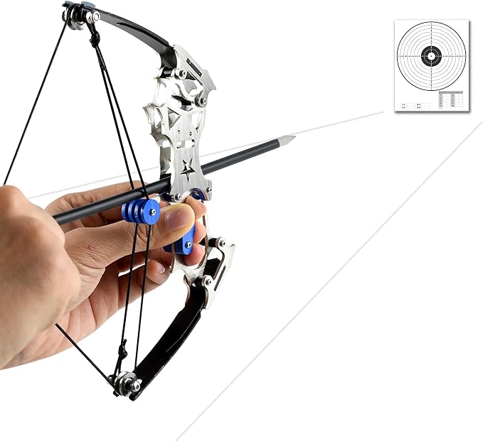 Archery Bow Set Left and Right Hand Compound Bow Hunting Bow Metal Material Catapult RH/LH for Practice Archery