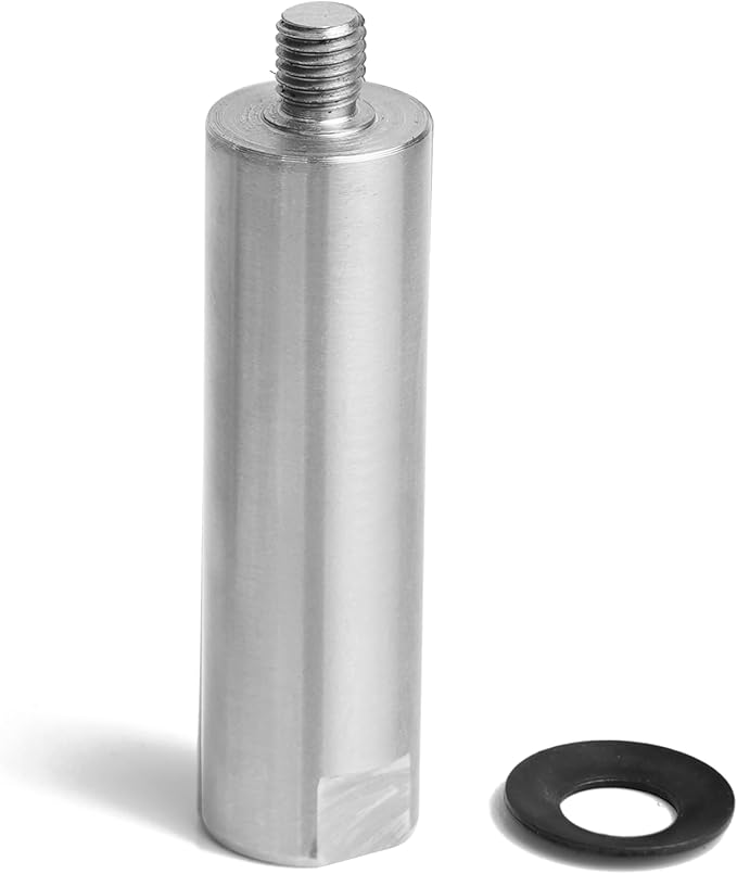 25mm Dia with 4" Total Length Post for Wood Lathe Tool Rest Including Thread, M10X1.5 Thread