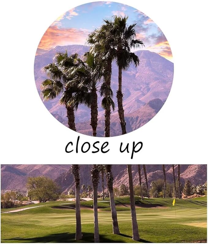 Golf Course at Sunset in Palm Wall Art Prints USA California Picture Canvas Wall Decor for Home Living Room Bedroom Bathroom Framed Artwork Ready to Hang(24''H x 36''W)