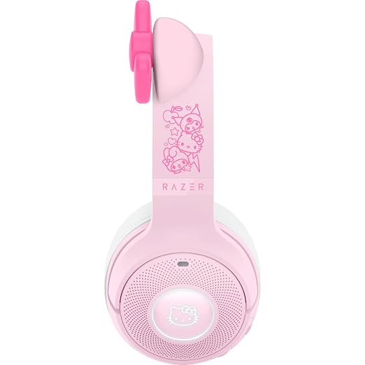 Razer Kraken Kitty V2 BT Wireless RGB Headset: Chroma RGB - Bluetooth 5.2-40 mm Drivers - 40 Hr Battery w/Type C Charging - Hello Kitty & Friends Edition | Chroma RGB Kitty Ears & Earcups, Bluetooth 5.2, 40 mm Drivers, Noise-cancelling Mics, Lightweigh...
