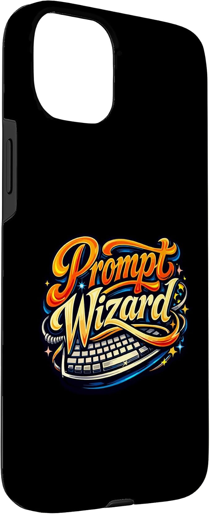 Prompt Wizard AI Retro Keyboard Case for iPhone 15 Plus