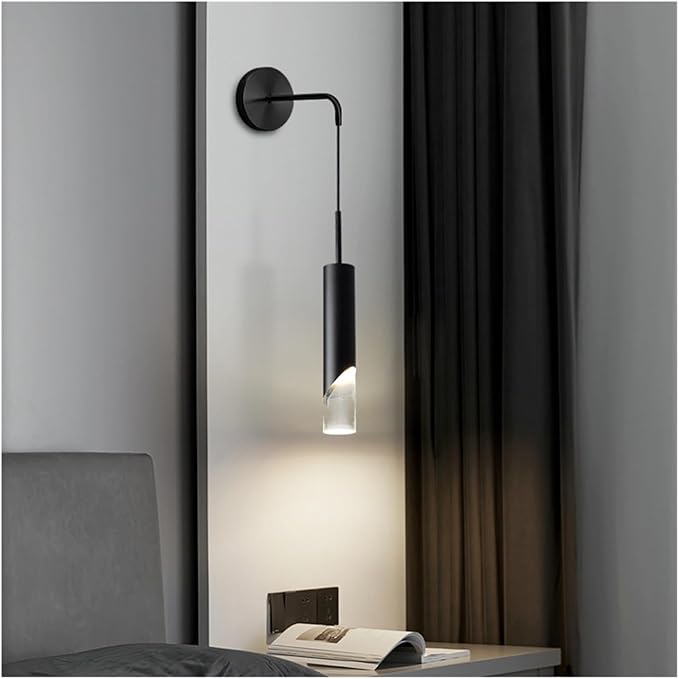 Modern Led Decorative Items Compatible with Home Tri-Color Light Source Dining Room Lights Dorm Room Decor Lamp(Black,30 * 6cm)