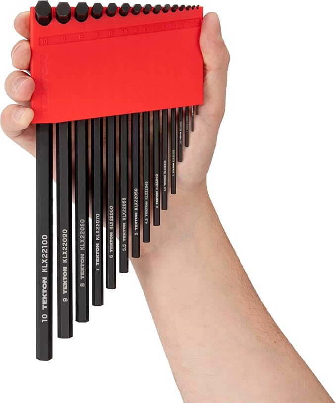 TEKTON Flat End Hex L-Key Set with Holders and Racks, 43-Piece (0.050-3/4 in., 1.3-19 mm) | KLX99302