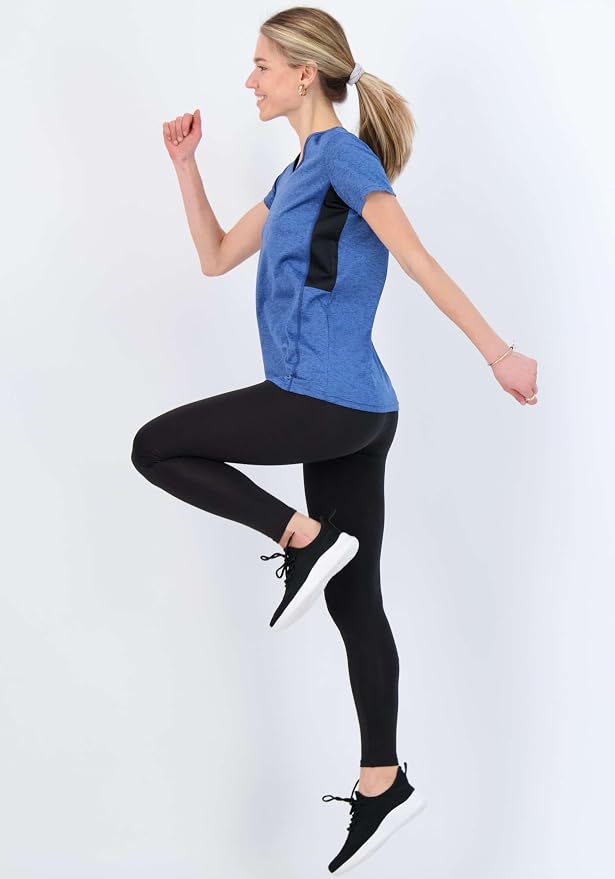 5 Pack Women's Dry Fit Short Sleeve Athletic Gym Workout Running Tops | Available in Plus Size, Exercise, Sports, Fitness, Quick Dry, Cooling, Moisture Wicking, Loose Basic Tees, Yoga, Pilates