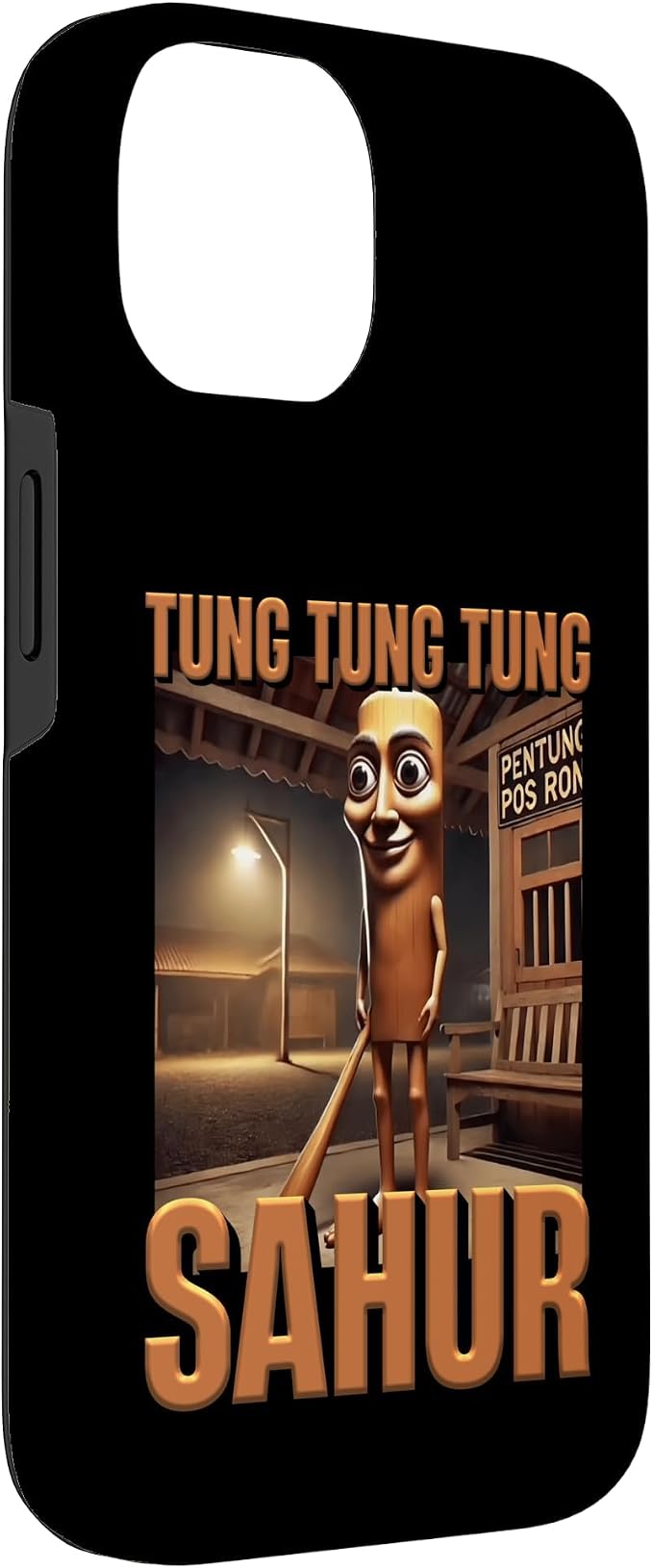 Internet Hilarious Meme AI Character Tung Tung Tung Sahur Case for iPhone 14