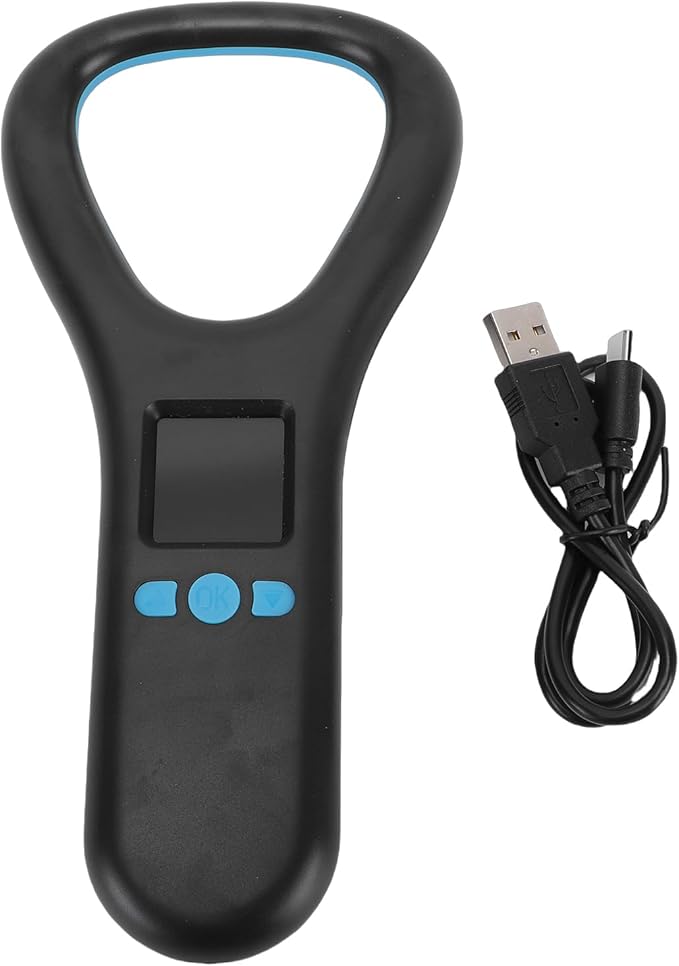 Diyeeni Pet Microchip Reader, Portable Pet Chip Scanner, 500 Sets Data Storage, Rechargeable Animal ID Tag Scanner with 1.44 inch TFT Display for FDX B and EMID Microchips