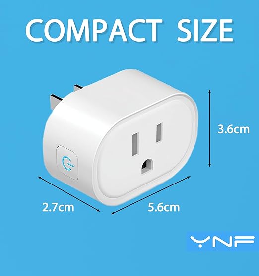 YNF Mini Smart Plug, Simple Setup with One Voice Command, Smart Plugs That Compatible with Alexa , Remote Control, Timer & Schedule, BLE Mesh Plug Requires Alexa Echo (4 Pack)
