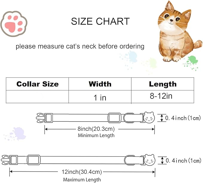 Christmas Cat Collar-2 Pack Cat Collar Red and Green Linnet with Kitten and Bell Pendant Safety Buckle Adjustable Pet Collar Suitable for Cats Gift to Cats and Small Pets