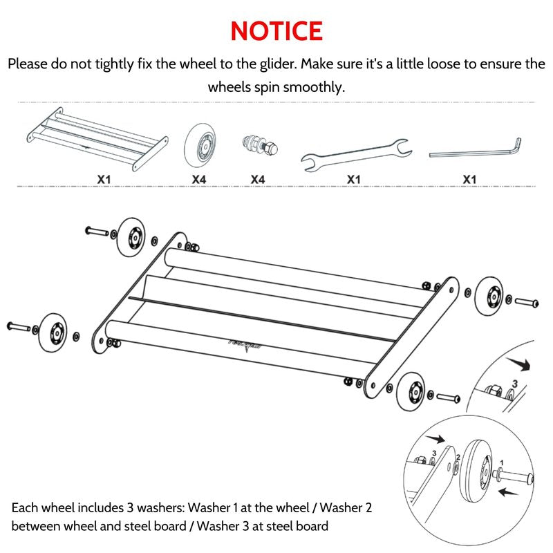 Yes4All Glute Ham Glider, Exercise Wheels for Home Gym Fitness, Glute Hamstring, Booty Building, Leg Excerise & Ab Roller for Abs Workout Equipment