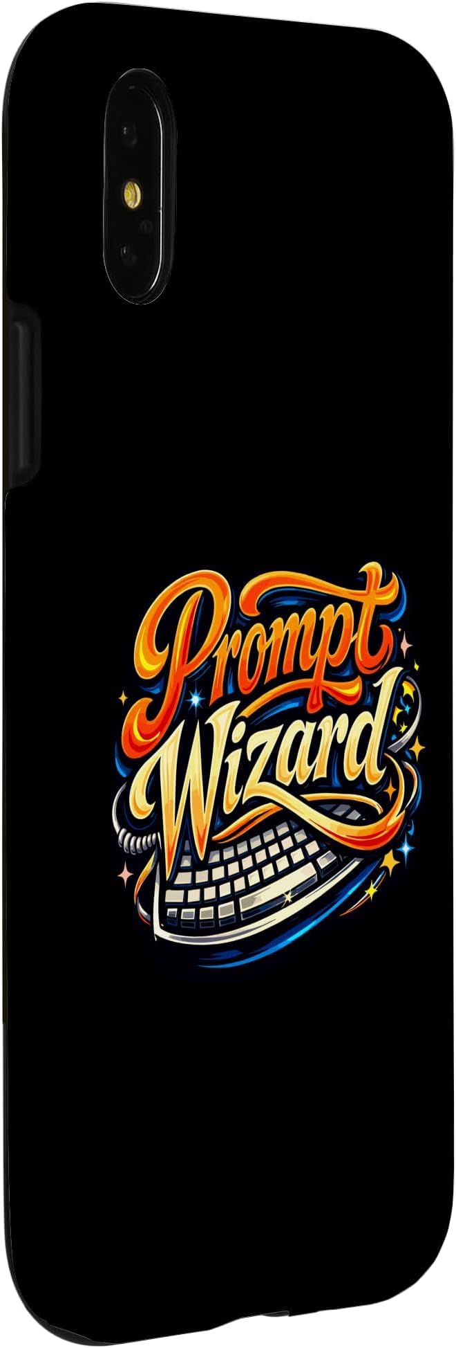 Prompt Wizard AI Retro Keyboard Case for iPhone X/XS
