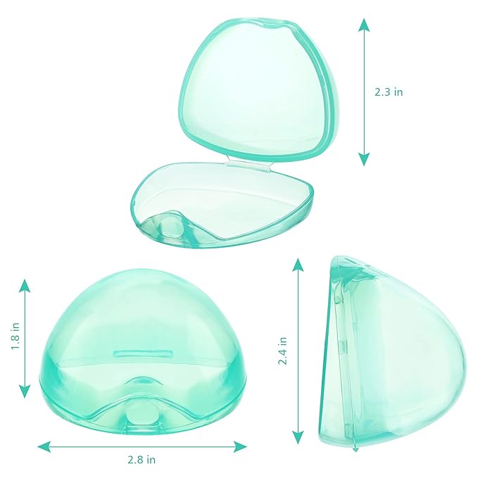 Accmor Pacifier Case, Pacifier Holder Case, Pacifier Container for Travel, BPA Free,Transparent Green, 4 Pack