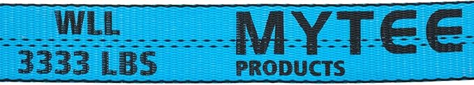 Mytee Products (2 Pack 2 Inch x 27 FT Blue Ratchet Strap with J Hooks - 10,000 Lbs Breaking Strength - Heavy Duty Tie Down Cargo Truck Straps with Wire Hooks for Flatbed, Truck, Trailers Pickup