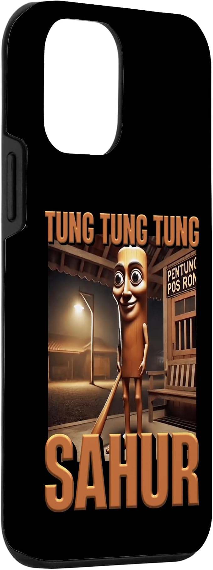 Internet Hilarious Meme AI Character Tung Tung Tung Sahur Case for iPhone 12 mini