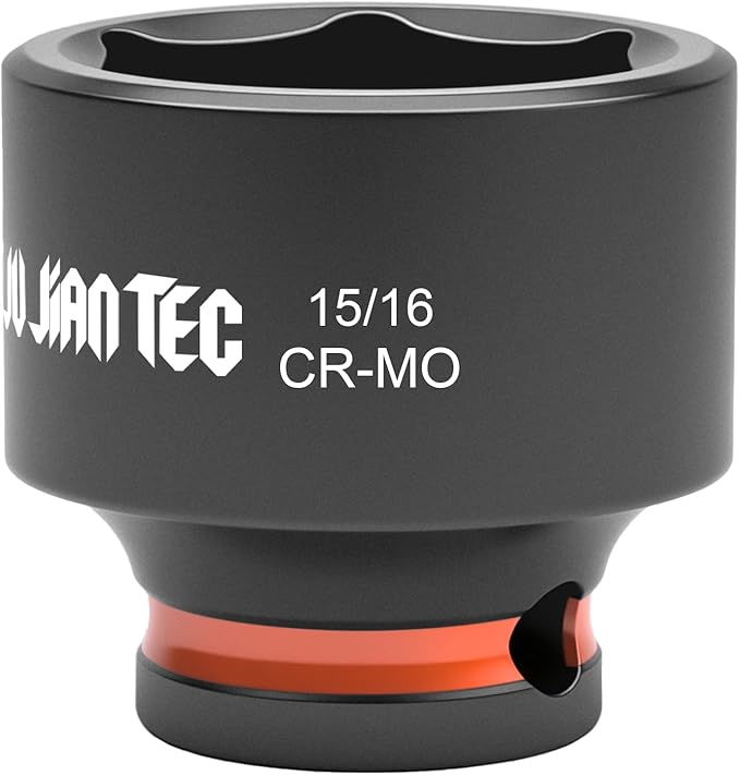 6-Point Shallow Impact Socket, 3/8-Inch Drive 15/16 Inch Socket, Cr-Mo,Automotive, Truck Maintenance, Heavy Equipment Repair