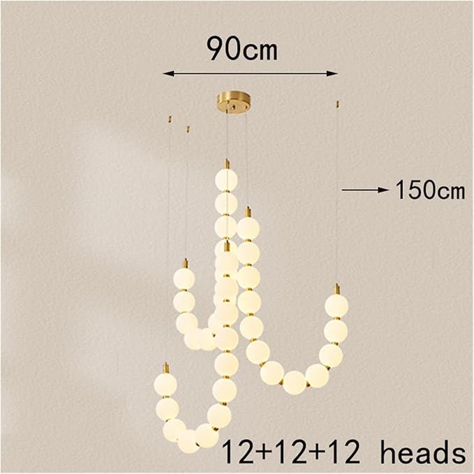 Modern Chandelier, Modern Home Decor led Lights Pendant Light Lamps for Living Room Chandeliers for Dining Hanging Indoor Lighting(C 36 Heads,RC Remote dimming)