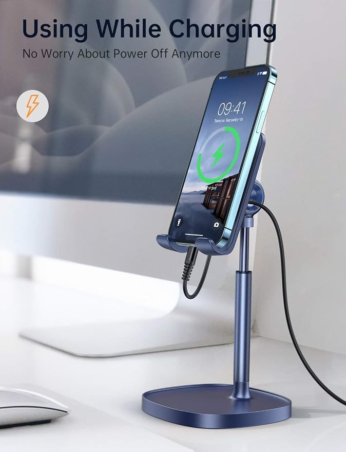 LISEN Cell Phone Stand Phone Holder for Desk, Gaming for Nintendo Switch | Desk Organizers and Accessories, Room Accessories, Adjustable Cell Phone Stand Compatible with Switch iPad, 4-10 in Devices
