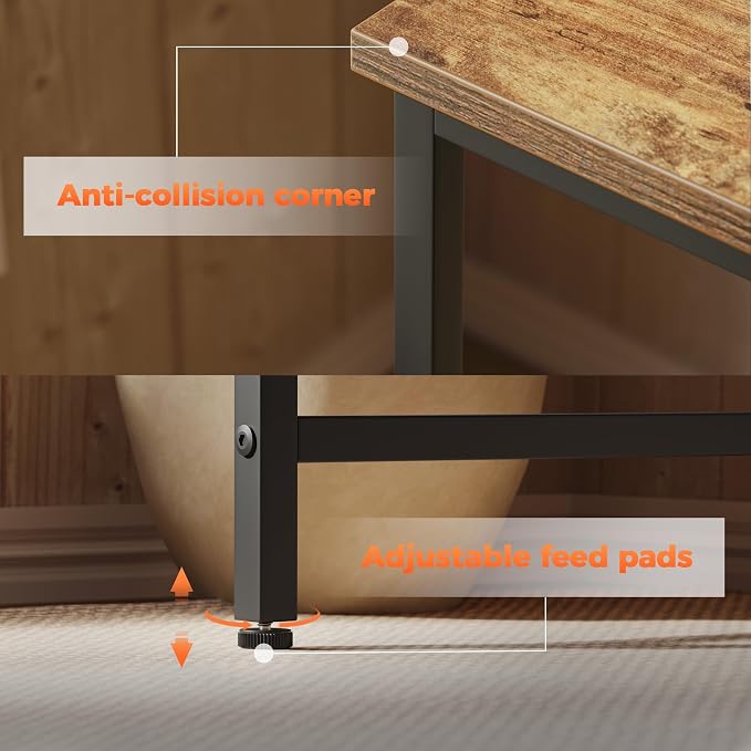 Mericonia 48x24 Inch Computer Desk, 0.6" Thick Small Office Table | Modern Simple Style, Small Study & Writing Table for Home Bedroom Work, Brown