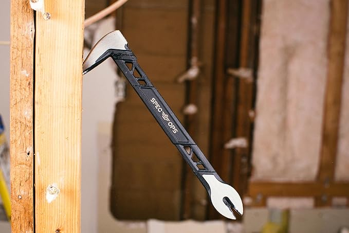 Spec Ops Tools 8" and 10" Nail Puller Cats Paw Pry Bar, High-Carbon Steel