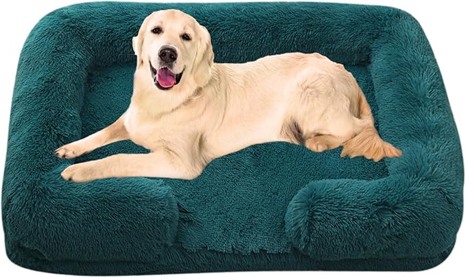 Dog Beds Large Sized dog Orthopedic, Sofa Dog Bed with Waterproof Lining and Nonskid Bottom, Rectangle Washable Dog Bed for Medium Small Dogs and Cats Comfortable ( Color : Orange , Size : 51 x 35" )