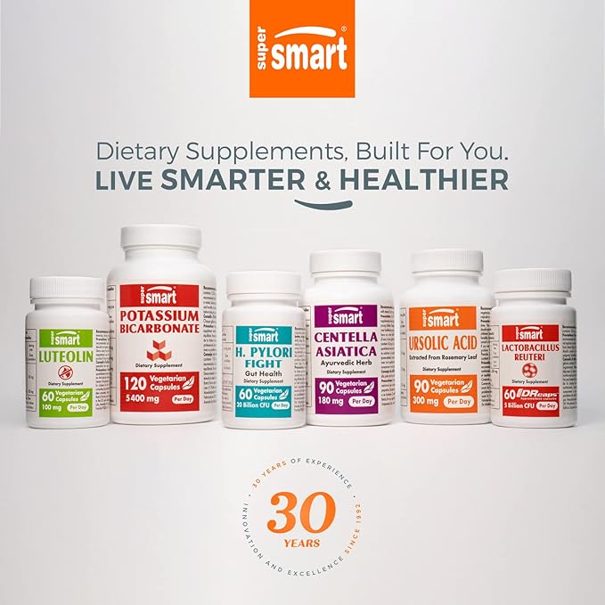 SuperSmart - Magnesium Orotate 1500mg per Day - High Absorption Magnesium Supplement | Non GMO & Gluten Free - 90 * 3 Vegetarian Capsules