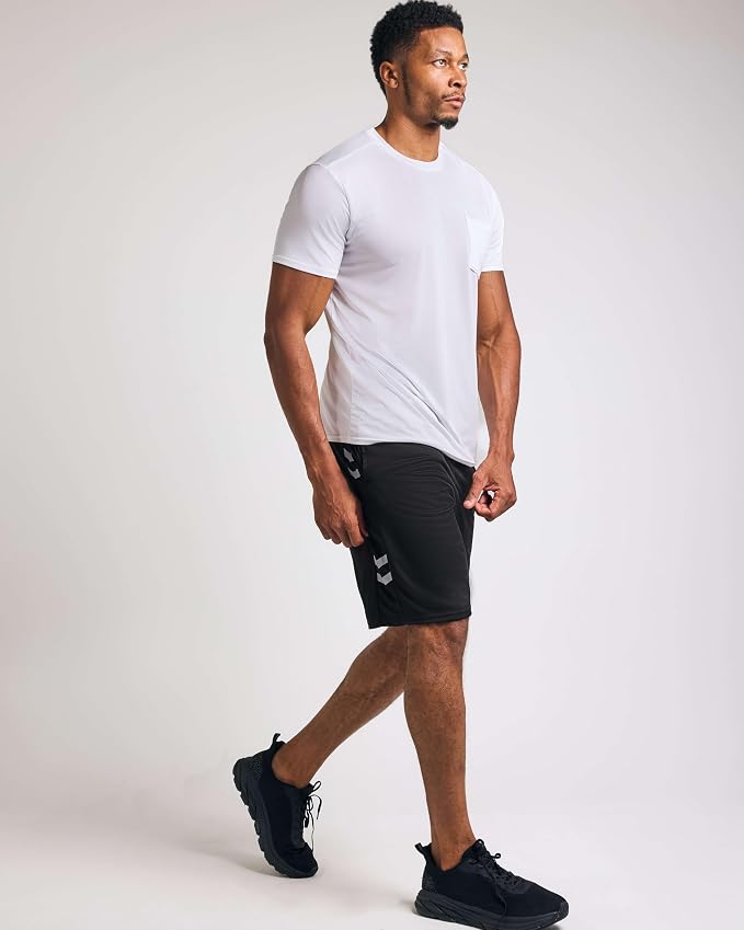 5 Pack Men's Mesh Shorts Athletic Basketball Sports Gym Workout Pockets | Cooling Moisture-Wicking, 9", Long, Quick-Dry, Breathable, Elastic Drawstring Waistband. Running, Exercise, Soccer, Training.
