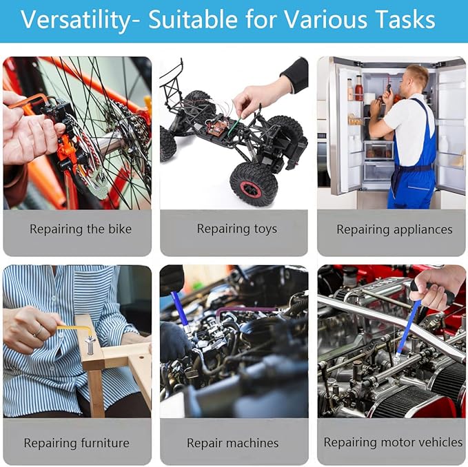 9PCS Star Key Set Torx Wrench Set 9 Standard Torx Star Wrenches for Bicycle Repair Furniture and Electrical Home DIY