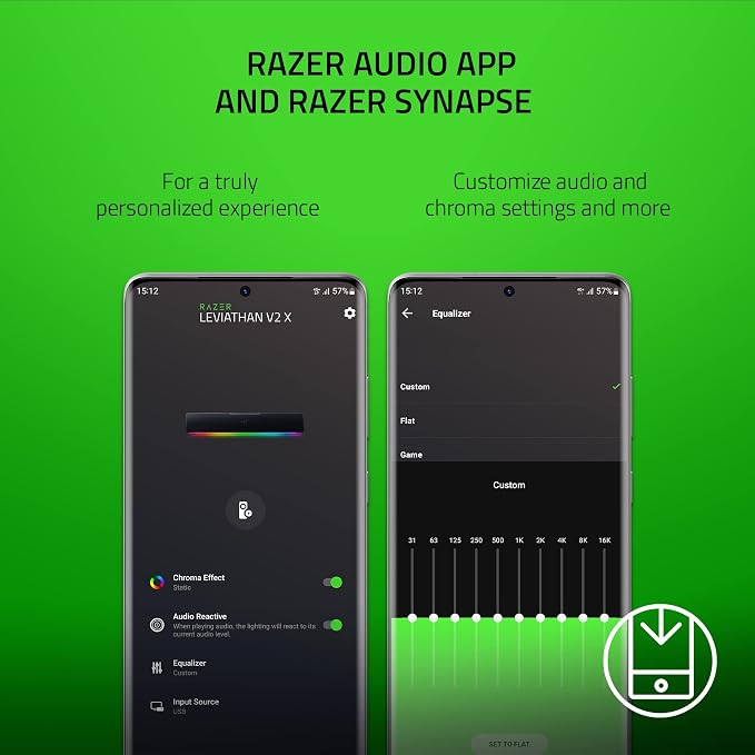 Razer Leviathan V2 X, PC Soundbar with Full-Range Drivers, Black | Compact Design, Chroma RGB, USB-C, Bluetooth 5.0, for PC, Laptop, Smartphones, Tablets & Nintendo Switch
