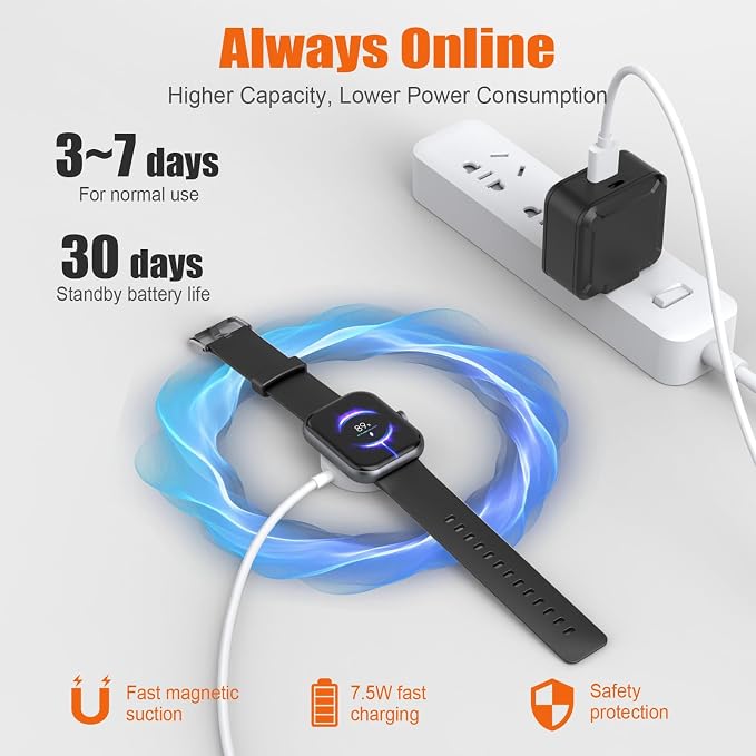 Smart Watch for Men Women (Answer/Make Call), 1.83" HD Touchscreen Fitness Tracker, 110+ Sport Modes, Fitness Watch with Heart Rate/Sleep Monitor/Step, IP68 Waterproof Smartwatch for Android,Purple