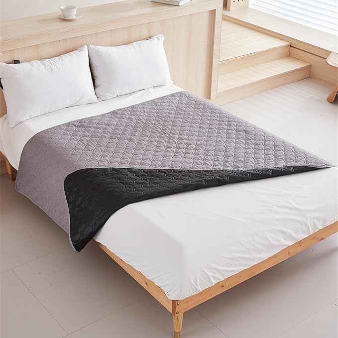 GIBZ Waterproof Dog Bed Blanket Cover Anti Slip Pet Furniture Protector Washable Large Washable Quilted Mat for Indoor, Khaki, 75x180cm