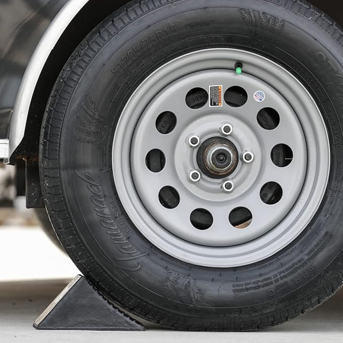 Buyers Products WC1467A Rubber Wheel Chock, 5x6x5 in, Resists Oil, Rust, Salt & Sun, Durable & Secure Tire Stopper for Service and Parking, Ideal for Cars, Utility Vehicles, Trailers, Trucks & RVs