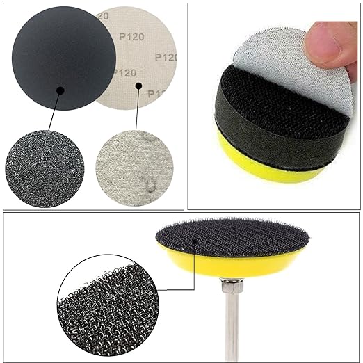 140Pcs 3 Inch Wet Dry Sanding Discs, Assorted 120 to 5000 Grit Silicon Carbide Hook & Loop Sandpaper with 1/4" Shank Sanding Pads and Foam Buffering Pad for Wood Metal Car Polishing & Finishing