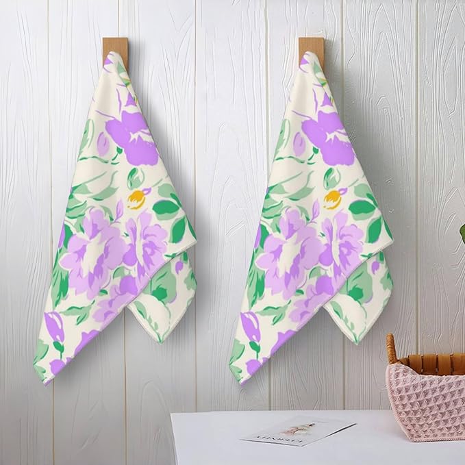 Cute Corgi Hand Towels - 2 Pack, 14.5" X 28",Soft Microfiber Polyester Light Blue Towel Set with Dog-Lover,for Fun Bathroom Kitchen Spa Hotel Decor Gifts Women Girls