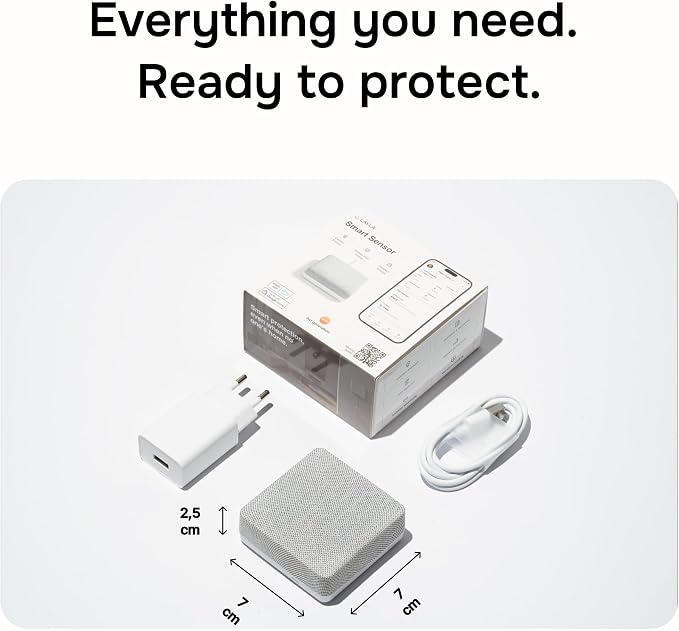 Layla Smart Home Agent 9-in-1 Smart Sensor & Air Quality Monitor (CO2, bVOC, Humidity) | Noise & Motion Detector, AC Controller, Energy Savings | Compatible with Alexa & Google Home | No Subscription