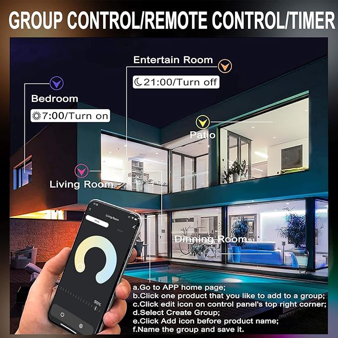 NUNET LED Recessed Ceiling Lighting 4 Inch Smart WiFi Ultra-Thin Recessed Light 2 Pack Change Color Temperature White/Warm/Cold White Dimmable Downlight 10W 800LM High Brightness Work with Alexa