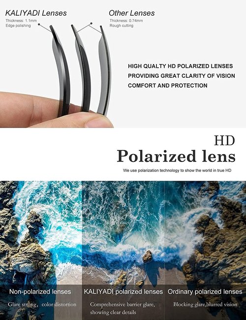 KALIYADI Polarized Sunglasses for Men & Women - UV Protection for Driving | Stylish Unisex Design