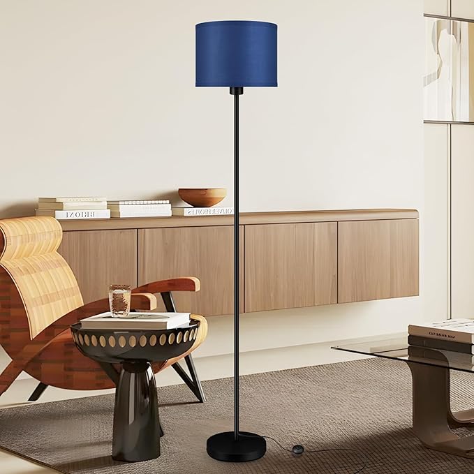 Floor Lamps for Living Room, Stepless Dimmable Blue Floor Lamp with Remote, 2700K-6500K Colors Temperature & Brightness Adjustable,10W/1200LM LED Floor Lamp, Modern Standing Lamp for Bedroom/Office