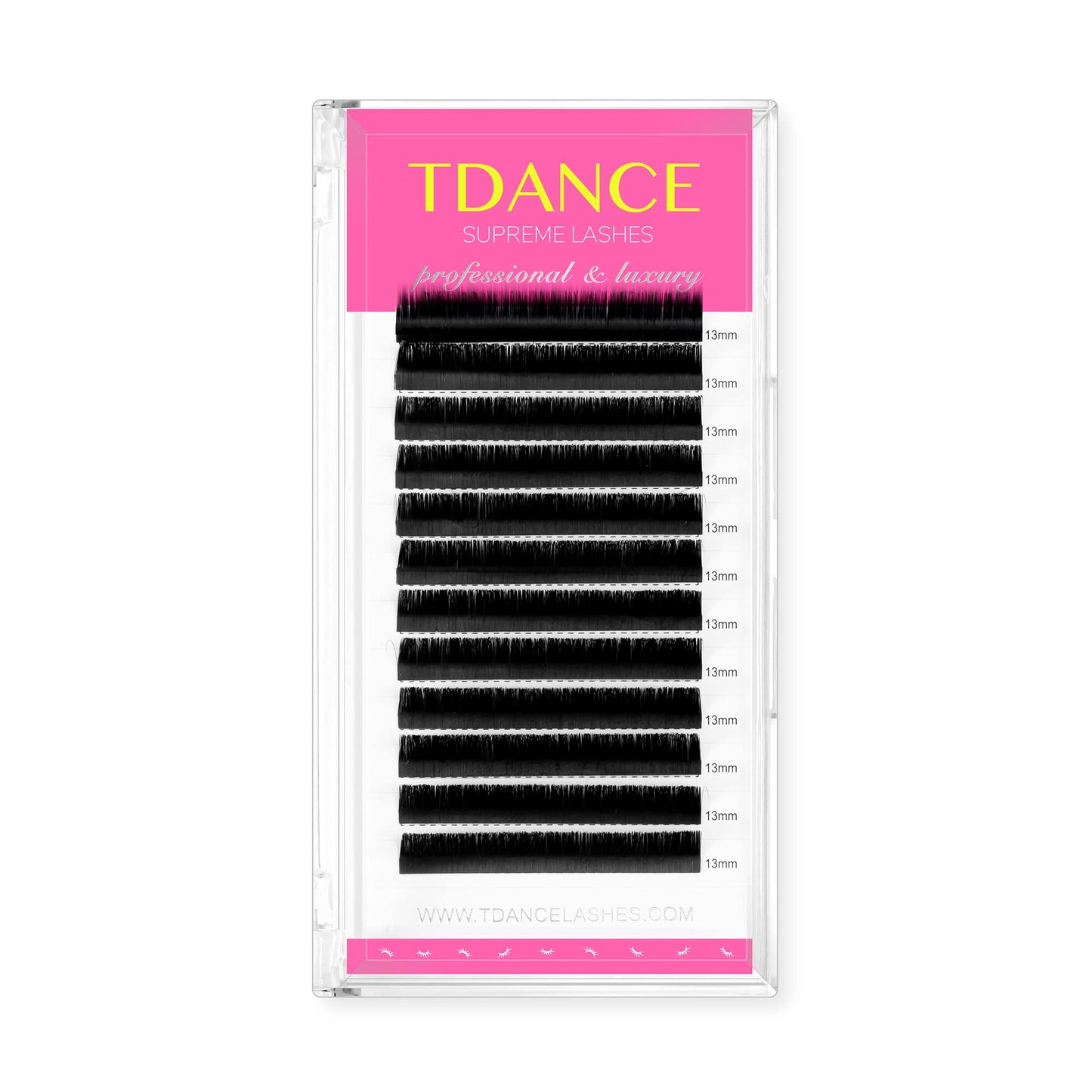 Tdance Premium D Curl 20Mm Semi Permanent Individual Eyelash Extensions 0.18Mm Thickness False Mink Silk Classic Lashes Extensio