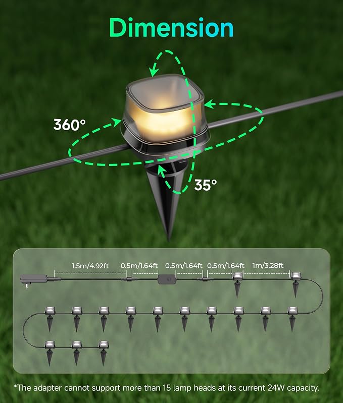 DeckTok 50ft Smart RGBCW LED Outdoor Ground Lights IP67 Waterproof 15 Pack | 100LM Pathway Lights Work with Alexa Google Assistant, Landscape Lighting for Path Yard Lawn Patio Pool Fence & Party Decor
