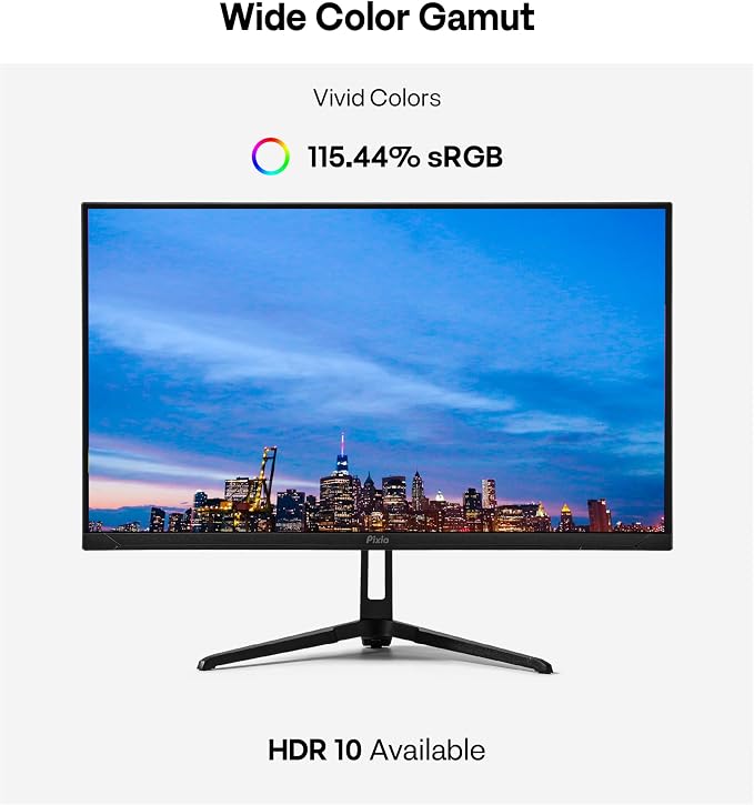 Pixio PX246 Wave 24 inch 120Hz Refresh Rate FHD 1080p Resolution IPS Panel 4ms GTG Response Time Gaming Monitor with Adaptive Sync