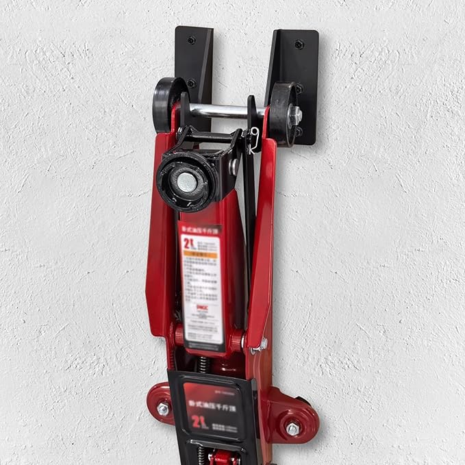 Floor Jack Stand Rack Wall Mount Organizer, Car Hydraulic Trolley Jack Stands Holder Wall Storage Rack Mount Brackets Jack Stands Tower Trailer Accessories Tool, QC-QJD-02