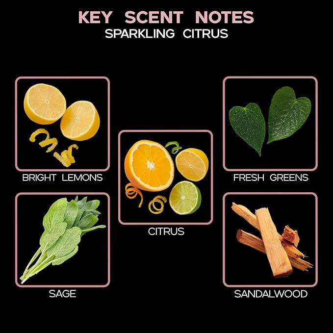 LOVSPA Sparkling Citrus Diffuser Oil - Luxury Essential Oils for Diffuser Refill & Air Freshener Room Spray - Long-Lasting & Natural Home Fragrance, Scented Oil for Diffusers, USA Made, 4oz
