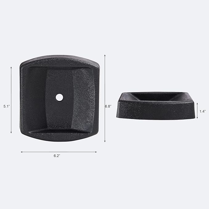LEORAY Jack Wheel Chock, Reinforced Rubber Jack Caster Wheel Dock for Caravans and Trailers (Dual Wheel)